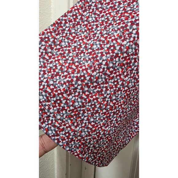 FootJoy Mens Golf Polo Shirt L Red & White Patterned Short Sleeve Collared - Picture 5 of 7